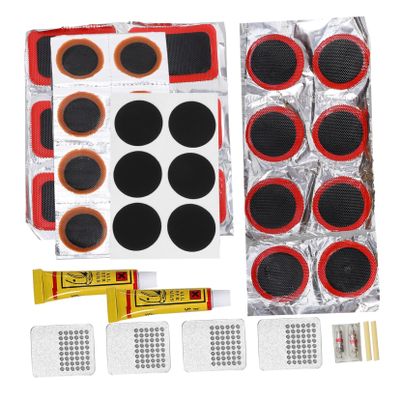 WOONEKY 1set Tire Repair Patch Kit Glueless Puncture Repair for Road and Mountain Lightweight and Portable Quick Maintenance for Cyclists