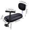BicycleRear Seat Cushion Armrest Footrest Set, Bike Seat Kit, BicycleRear Seat Set, Included Bike Rear Seat Cushion with Safety Cycling Backrest, Armrest Handrail, Footrests view 3