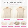 BLENCOT Womens Casual Spring Mini Dresses Patch Knit Short Sleeve Crewneck Ruffled Waist Drawstring Shift Dress Loose Pleat Shirt Dress P7016 Small with Pockets view 4