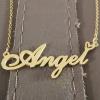 AQGS Esther Custom Name Necklace Customized Personalized Plated Name Necklace for Mother Daughter Friendship Women Valentine's Day Christmas Birthday New Year Gold view 3