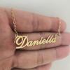 AQGS Esther Custom Name Necklace Customized Personalized Plated Name Necklace for Mother Daughter Friendship Women Valentine's Day Christmas Birthday New Year Gold view 4