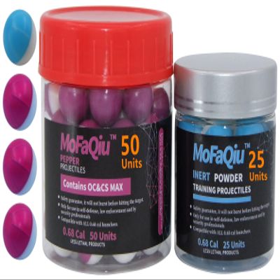 MAX 68 Cal(OCandCS) Pepper Balls,nanometer Ultrafine Powder, Diffusion Radius Increased by 80%, Fracture Groove Design,Laser Mirror Seamless Welding (50 Pepper Ball+25 Inert Ball)