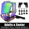 Gy Hockey Full Face Shield Visor Senior Hockey Face Shield Ice Hockey Helmet Visor Adult & Youth, Anti-Scratch/Anti-Fog/Ce Certified (Revo Green) view 4