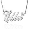 AQGS Ella Custom Name Necklace Customized Personalized Plated Name Necklace for Mother Daughter Friendship Women Valentine's Day Christmas Birthday New Year Silver view 1