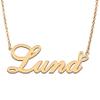 AQGS Luna Custom Name Necklace Customized Personalized Plated Name Necklace for Mother Daughter Friendship Women Valentine's Day Christmas Birthday New Year Gold view 1