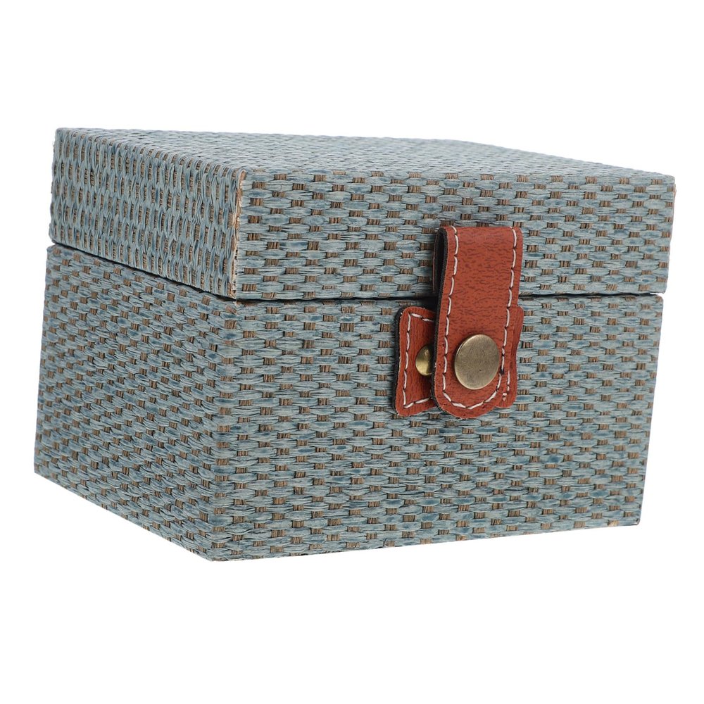 Levemolo Jewelry Box Lid Compact Jewelry Case for Necklace and Trinket Storage Flannelette Lined Organizer for Travel and Home Use Mist