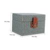 Levemolo Jewelry Box Lid Compact Jewelry Case for Necklace and Trinket Storage Flannelette Lined Organizer for Travel and Home Use Mist view 2