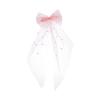 Dsgzkk Hair Clips,Short Wedding Veil for Bride Bowknot Veil Bachelorettes Party Veil Hairclip Engagement Event Headpiece Formal Party Veil view 1