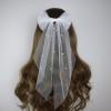 Dsgzkk Hair Clips,Short Wedding Veil for Bride Bowknot Veil Bachelorettes Party Veil Hairclip Engagement Event Headpiece Formal Party Veil view 3