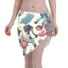 allgobee Women Beach Sarong Bating Suit Cover Ups,Colorful Dairy Funny Cow Wrap Skirt Summer Bikini Pareo For Swimwear view 1