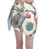 allgobee Women Beach Sarong Bating Suit Cover Ups,Colorful Dairy Funny Cow Wrap Skirt Summer Bikini Pareo For Swimwear view 2