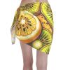 allgobee Women Beach Sarong Bating Suit Cover Ups,Yellow Fleshed Kiwi Wrap Skirt Summer Bikini Pareo For Swimwear view 2