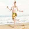 allgobee Women Beach Sarong Bating Suit Cover Ups,Yellow Fleshed Kiwi Wrap Skirt Summer Bikini Pareo For Swimwear view 4