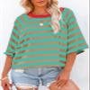 Dokotoo Summer Short Sleeve Shirts for Women 2028 Spring Womens Tops Blouses for Women Business Casual Striped Fashion Striped Fashion Cute Summer Tops for Women view 2