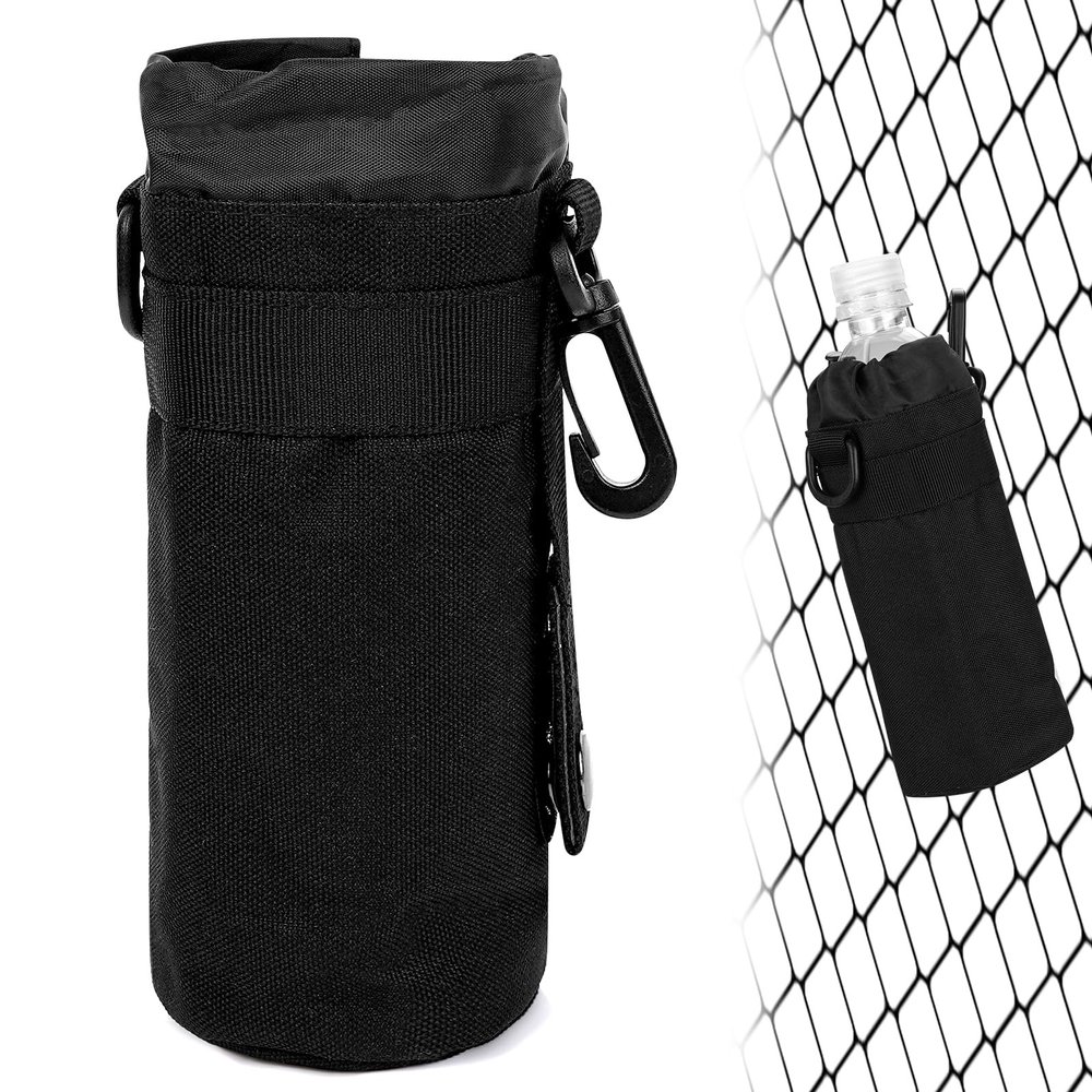 Linkidea Disposable Water Bottle Fence Sleeve Compatible with Smartwater 16.9/20 Fl Oz, Evian, Propel, LIFEWTR, Nylon Plastic Bottled Water Cover Holder for Outdoor Sports, Black