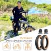 20/26x4.0 Inch E Bike Fat Tire Replacement Set, Brown Sidewall Puncture Protection Tyre with Inner Tube and Lever, Compatible with Mountain Urban Commuting Electric Bicycle Trike view 2