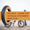 20/26x4.0 Inch E Bike Fat Tire Replacement Set, Brown Sidewall Puncture Protection Tyre with Inner Tube and Lever, Compatible with Mountain Urban Commuting Electric Bicycle Trike view 4