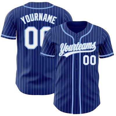 Custom Blue Baseball Jersey, Baseball Jersey, Personalized Baseball Jersey, Baseball Jersey Men, Custom Royal White Pinstripe Light Blue Baseball Jersey, Baseball Shirt Men, Softball Jersey