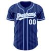 Custom Blue Baseball Jersey, Baseball Jersey, Personalized Baseball Jersey, Baseball Jersey Men, Custom Royal White Pinstripe Light Blue Baseball Jersey, Baseball Shirt Men, Softball Jersey view 2