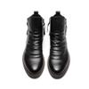 Legou Men's shoes Boots boots double side zipper non-slip bottom leather boots large size Black 8.5 view 1