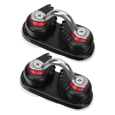 WOONEKY 2pcs Aluminum Alloy Cam Cleat Guiding Rope Cleat for Kayak Sailboat Dinghy and Canoe Accessory for Secure Rope Management