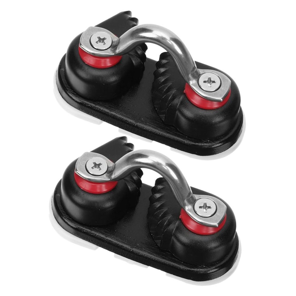 WOONEKY 2pcs Aluminum Alloy Cam Cleat Guiding Rope Cleat for Kayak Sailboat Dinghy and Canoe Accessory for Secure Rope Management