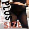 UISLII Plus Size Tights for Women,2 pairs 80D Semi Opaque Tights women,Solid Color Soft High Waist Stockings Size Up to 6XL.(Black+White) view 2