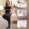 UISLII Plus Size Tights for Women,2 pairs 80D Semi Opaque Tights women,Solid Color Soft High Waist Stockings Size Up to 6XL.(Black+White) view 3