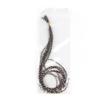 10 Natural Black & White Striped Rooster Saddle Feathers - Micro-Level Fly Tying Feathers for Hook Tying Materials view 2
