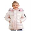 Xnihocha Kids Girls Long Sleeve Water Resistant Hooded Jacket Coat Padded Warm Outerwear Pink 5-6 Years view 2