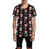 Personalized Men's Baseball Shirts for Photo Face, Customized Button-Up Jerseys for Adults, Design Your Own Casual Jersey with a Picture, Custom Baseball Uniforms, Christmas Cap Pattern view 1