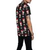 Personalized Men's Baseball Shirts for Photo Face, Customized Button-Up Jerseys for Adults, Design Your Own Casual Jersey with a Picture, Custom Baseball Uniforms, Christmas Cap Pattern view 3