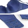 Cotton Underwear for Women Lace Bra Full Coverage Padded Underwire Bras Sexy Lingerie Plus Size Seamless(Dark Blue, 95D) view 4