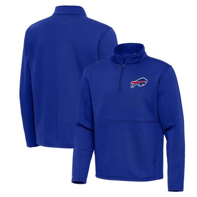 Antigua Men's Royal Buffalo Bills Twist Quarter-Zip Pullover Jacket