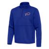Antigua Men's Royal Buffalo Bills Twist Quarter-Zip Pullover Jacket view 2
