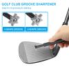 PATIKIL Groove Sharpener with 6 Heads, Golf Club Sharpeners Re-Grooving Sharpening Tool and Cleaner for U & V-Grooves Utility Clubs, Black view 4