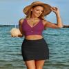 LookbookStore Bathing Suit for Women Crop Swim Tops for Women Purple Bathing Suit Top Swimsuit 2025 2025 Swimming Tops Size Small Size 4 6 view 3