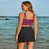 LookbookStore Bathing Suit for Women Crop Swim Tops for Women Purple Bathing Suit Top Swimsuit 2025 2025 Swimming Tops Size Small Size 4 6 view 4