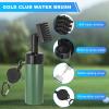 PATIKIL Golf Club Cleaner Brush, 2 Pcs Golf Water Brush with Retractable Zip-line Portable Golf Groove Cleaning Tools Golf Accessories for Men Women Golfers, Green view 3