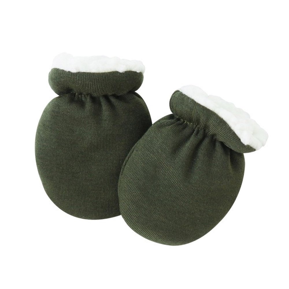 BLULILY Baby Mittens, Soft & Comfortable Lamb Wool Gloves Solid Color Mitts for 0 to 12 Months Infants
