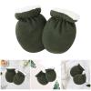 BLULILY Baby Mittens, Soft & Comfortable Lamb Wool Gloves Solid Color Mitts for 0 to 12 Months Infants view 2