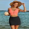 LookbookStore Womens Bathing Suits Swimsuit Tops for Women Orange Bathing Suit Travel Outfits for Women Cruise Attire Suit Plus Size Size XX-Large 20 22 view 3