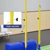 LVLDAWA Volleyball Pole Nets Package, Outdoor Portable Volleyball Post with Wheels Freestanding Badminton Court Training Equipments for Court, Beach view 4