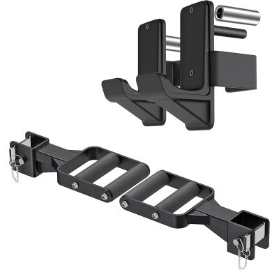 Kipika Power Rack Bundle - J-Hooks and Muti-Grip Dip Bars for Home Gym, Strength Training, and Fitness Workouts