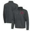 Antigua Men's Pewter Chicago Bears Twist Quarter-Zip Pullover Jacket view 1