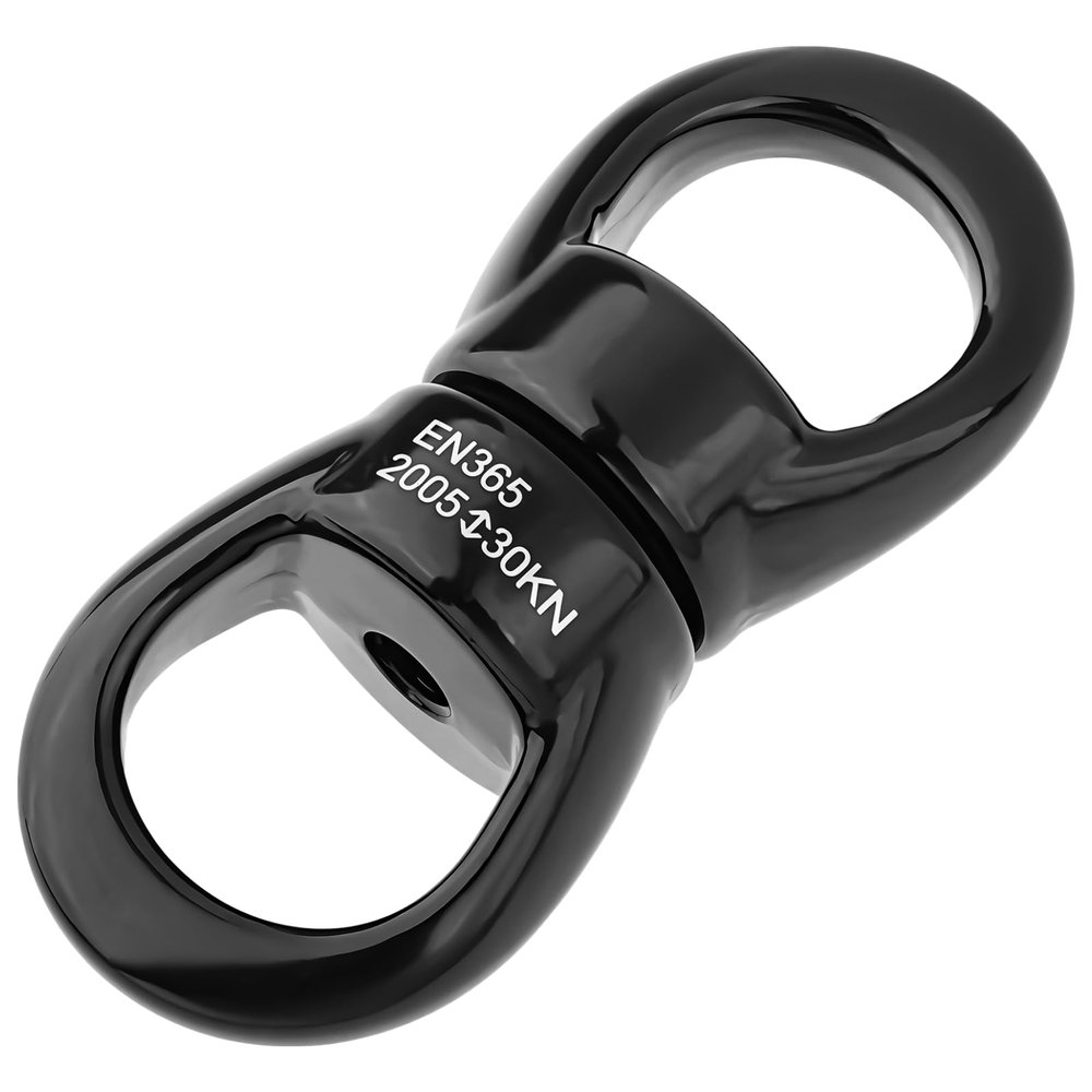 Aluminum 30Kn Climbing Rope Swivel Connector, 6613 Capacity, Heavy-Duty for Outdoor Use