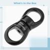 Aluminum 30Kn Climbing Rope Swivel Connector, 6613 Capacity, Heavy-Duty for Outdoor Use view 4