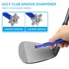 PATIKIL Groove Sharpener with 6 Heads, Golf Club Sharpeners Re-Grooving Sharpening Tool and Cleaner for U & V-Grooves Utility Clubs, Blue view 4