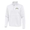 Antigua Men's White Los Angeles Chargers Twist Quarter-Zip Pullover Jacket view 2