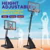 Feelwin Basketball-Hoop, Portable-Basketball-Goal-System for Outdoor Indoor Use 44/48 inches Backboard and Adjustable Height for Youth and Adults view 3